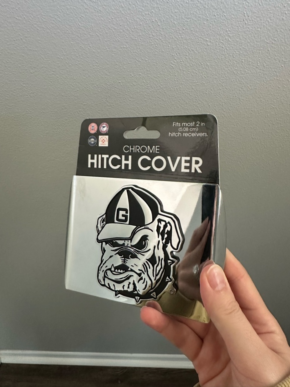 Georgia Bulldogs Chrome Hitch Cover